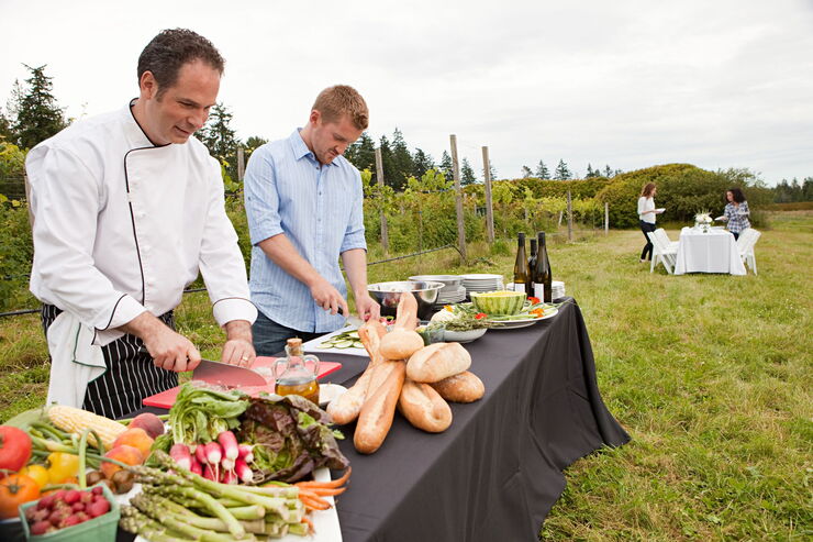 Betriebsausflug-Ahrtal Kochevent in den Weinbergen